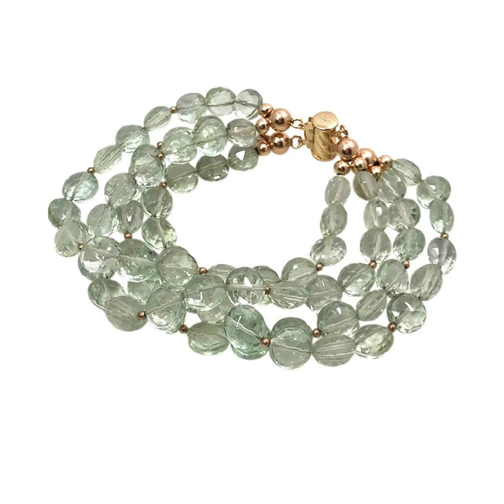 Prasiolite Multi Strand Bracelet