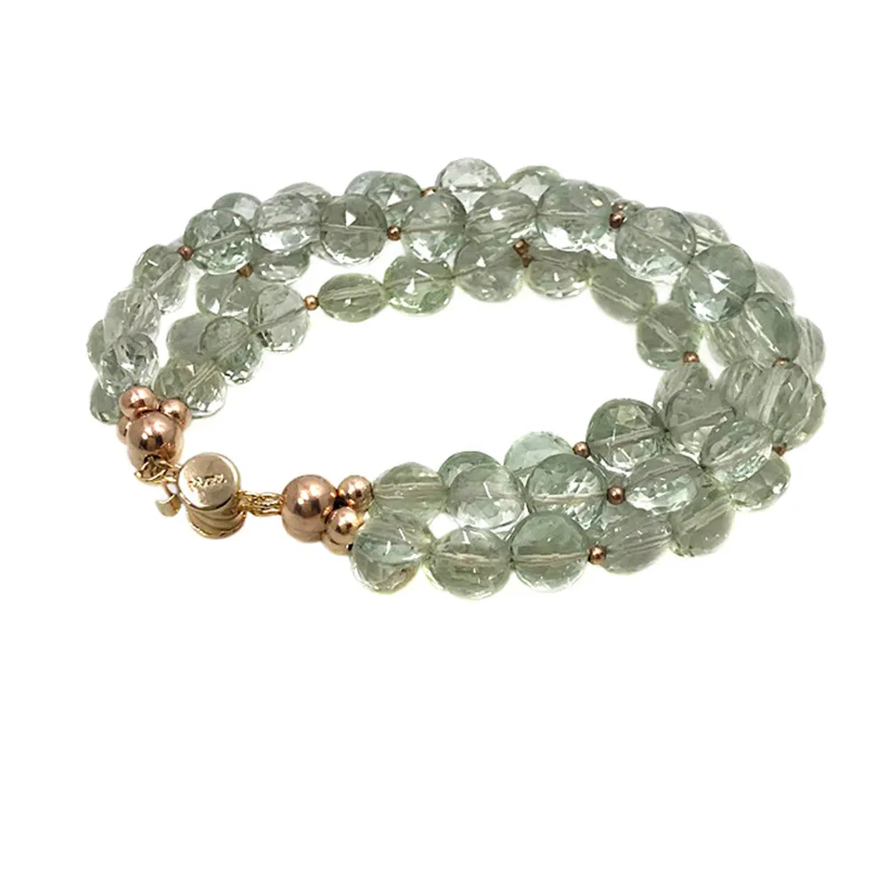 Prasiolite Multi Strand Bracelet