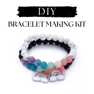 Rainbow gemstone bracelet making kit