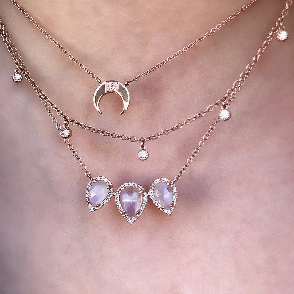 Seven Diamond Dangle Necklace