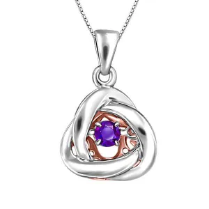 Silver and Rose Gold Amethyst Luminance Pendant