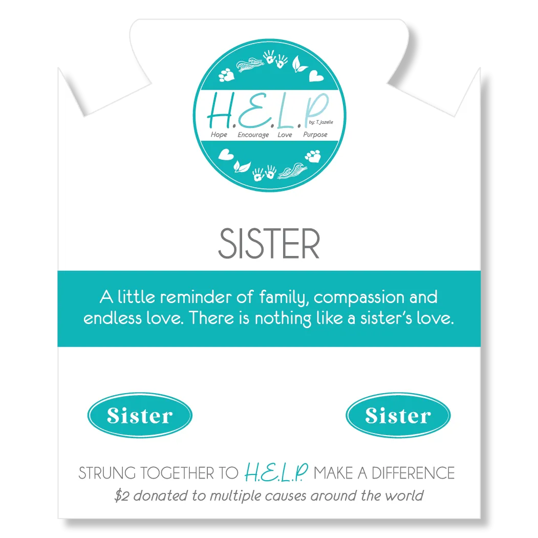 Sister Charm with Lemonade Jade Charity Bracelet