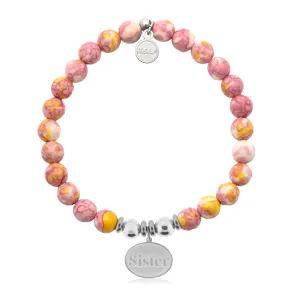 Sister Charm with Lemonade Jade Charity Bracelet
