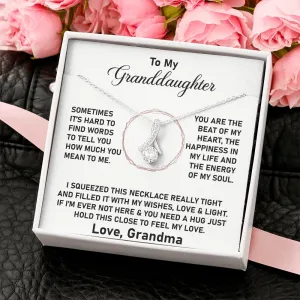 To My Granddaughter-Alluring Necklace Form Grandma