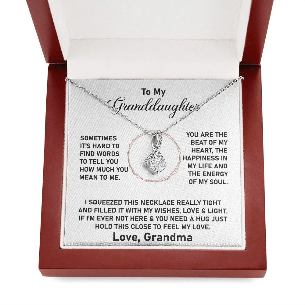 To My Granddaughter-Alluring Necklace Form Grandma