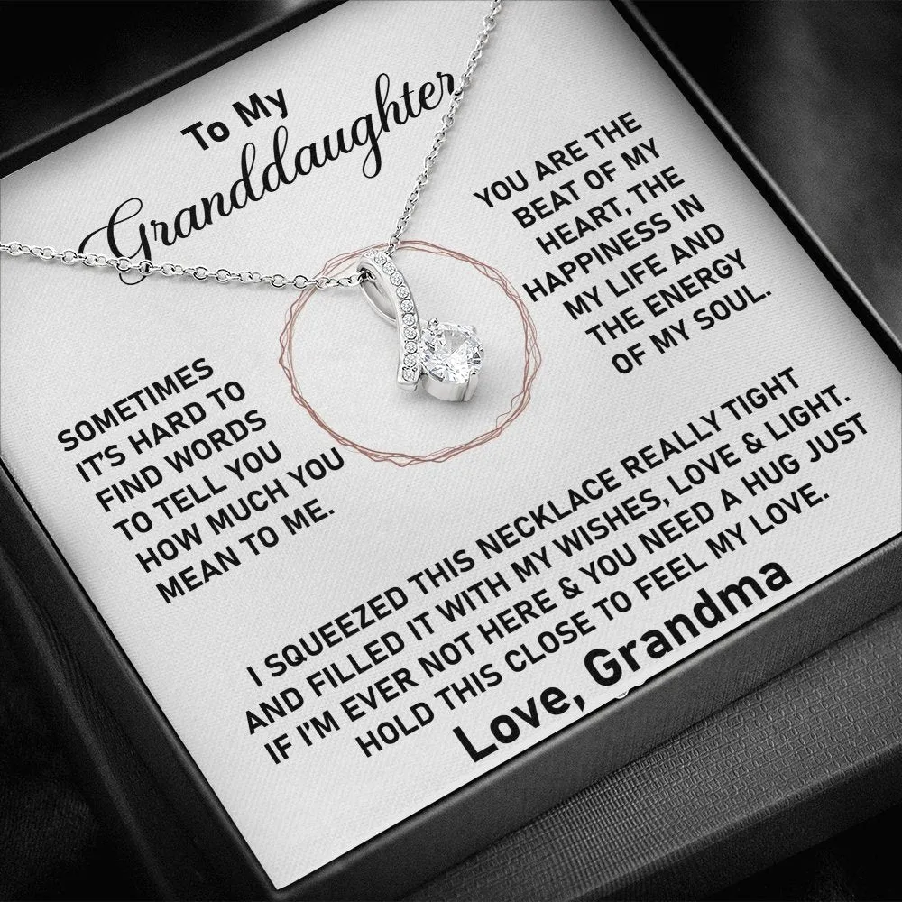 To My Granddaughter-Alluring Necklace Form Grandma