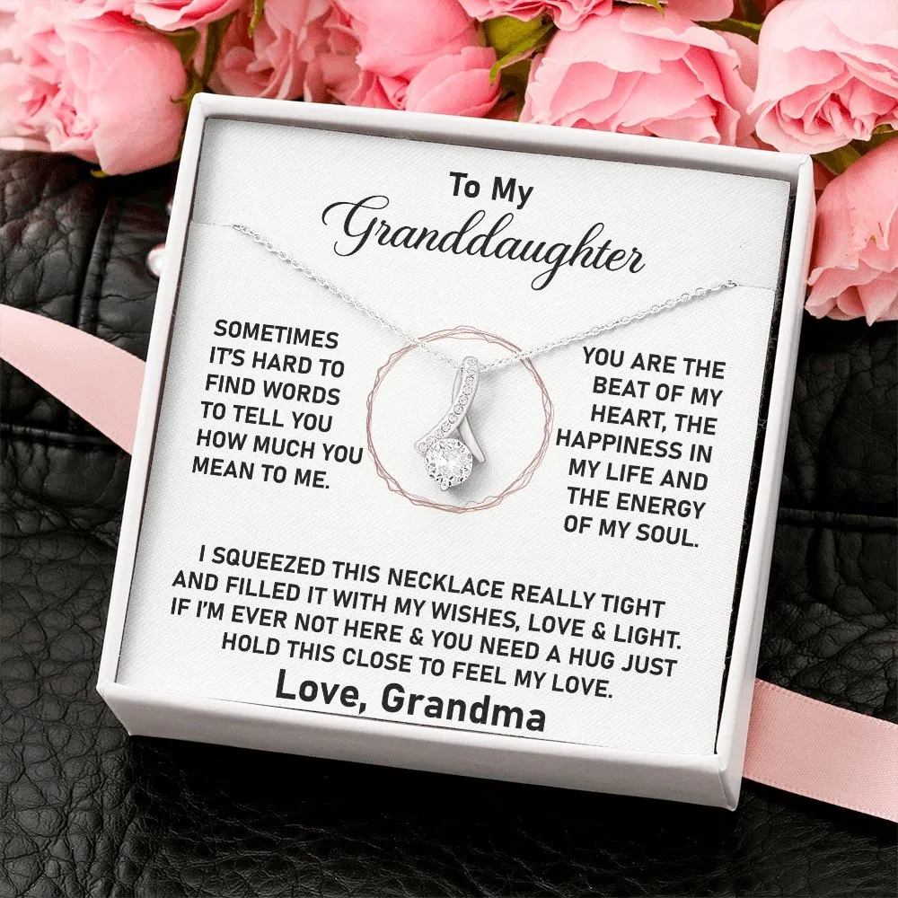 To My Granddaughter-Alluring Necklace Form Grandma