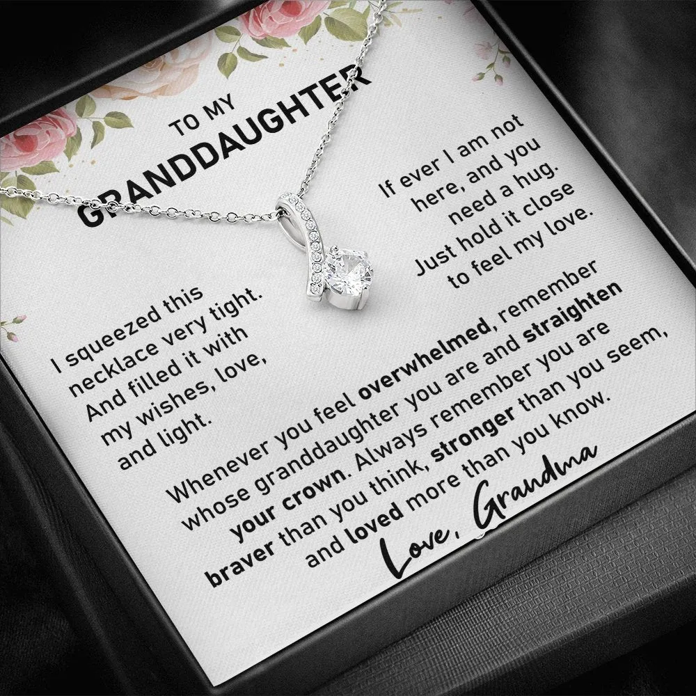 To My Granddaughter-Alluring Necklace Gift From Grandma