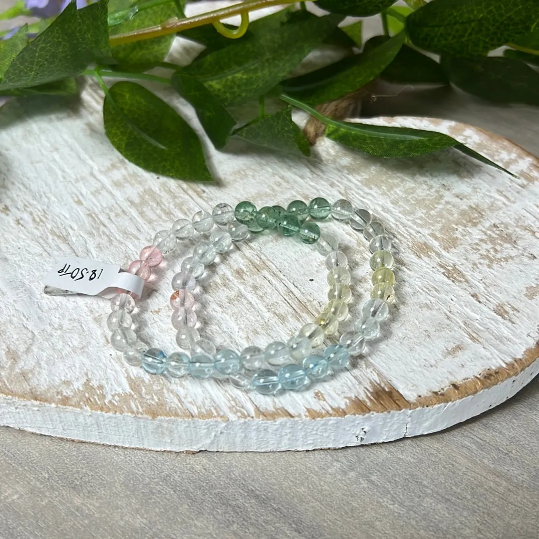 Topaz Bead Bracelet 6mm