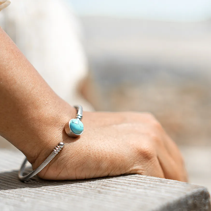 Turquoise Stone Solasta Cuff (Faux)