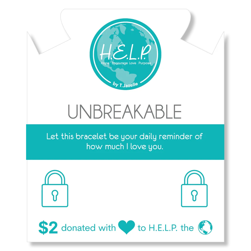 Unbreakable Charm with Azure Blue Jade Charity Bracelet