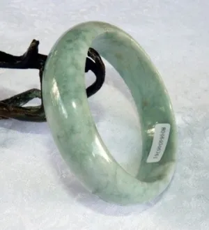 Varied Green Veins Jadeite Jade Bangle Bracelet 60mm   Certificate (761)