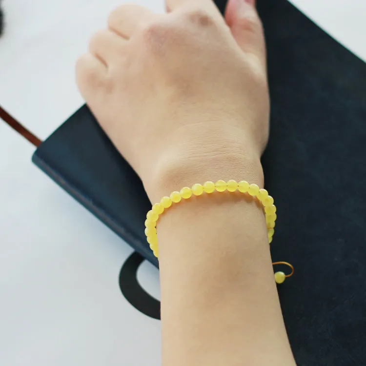 Wax Jade Beaded Bracelet Handmade Jewelry Accessories Gift for Women